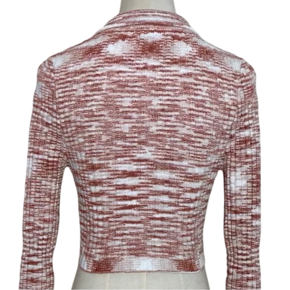 Urban Outfitters Ty Chenille Space Dye Half-Zip Crop Top Size S - Picture 10 of 17